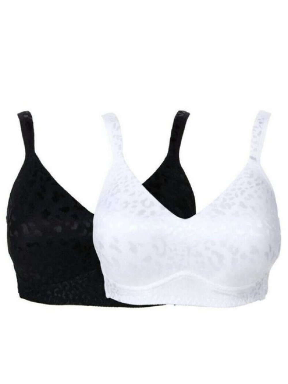 Rhonda Shear Jacquard Molded Cup Bra 2 Pack MEDIUM  (RS-20)